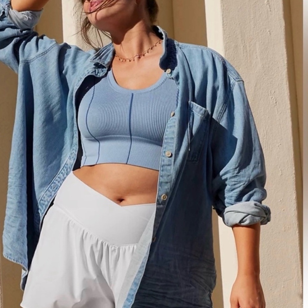 Aerie Offline Oversized Denim Shirt XS